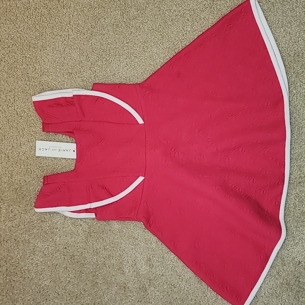NWT Janie and Jack Hot Pink Ruffle Dress Size 2T